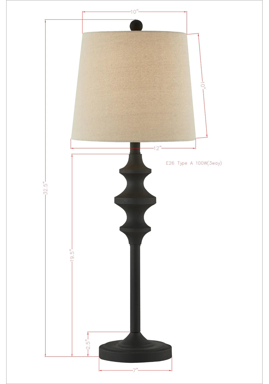 Brandon Buffet Lamp