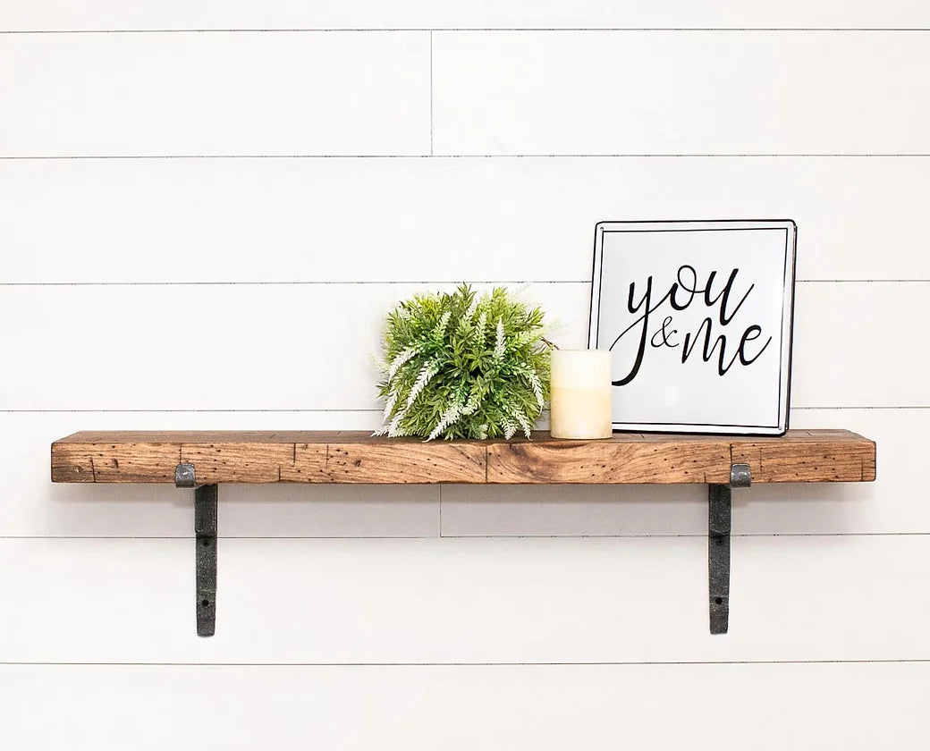 Shelf with Iron Brackets