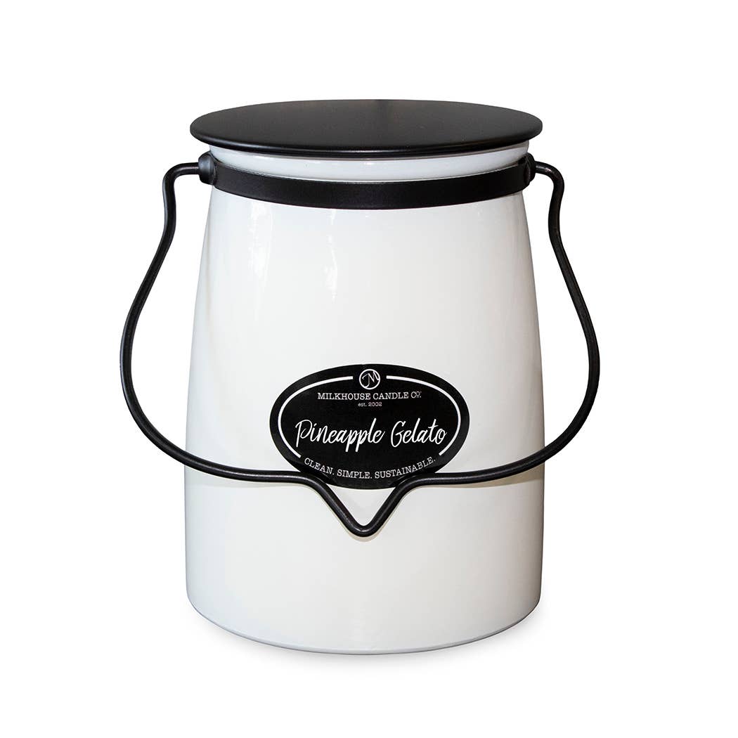 22 oz Butter Jar Candle: Pineapple Gelato
