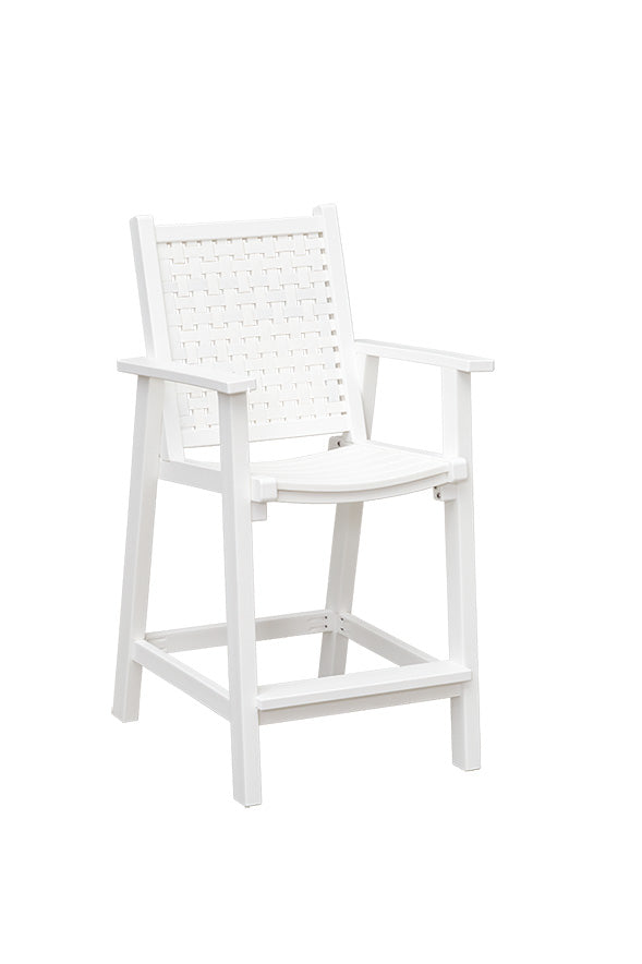 Marina counter chair in white - outdoor patio furniture
