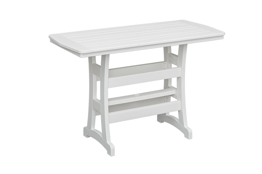 Bayshore patio pub table in white - Lancaster outdoor furniture