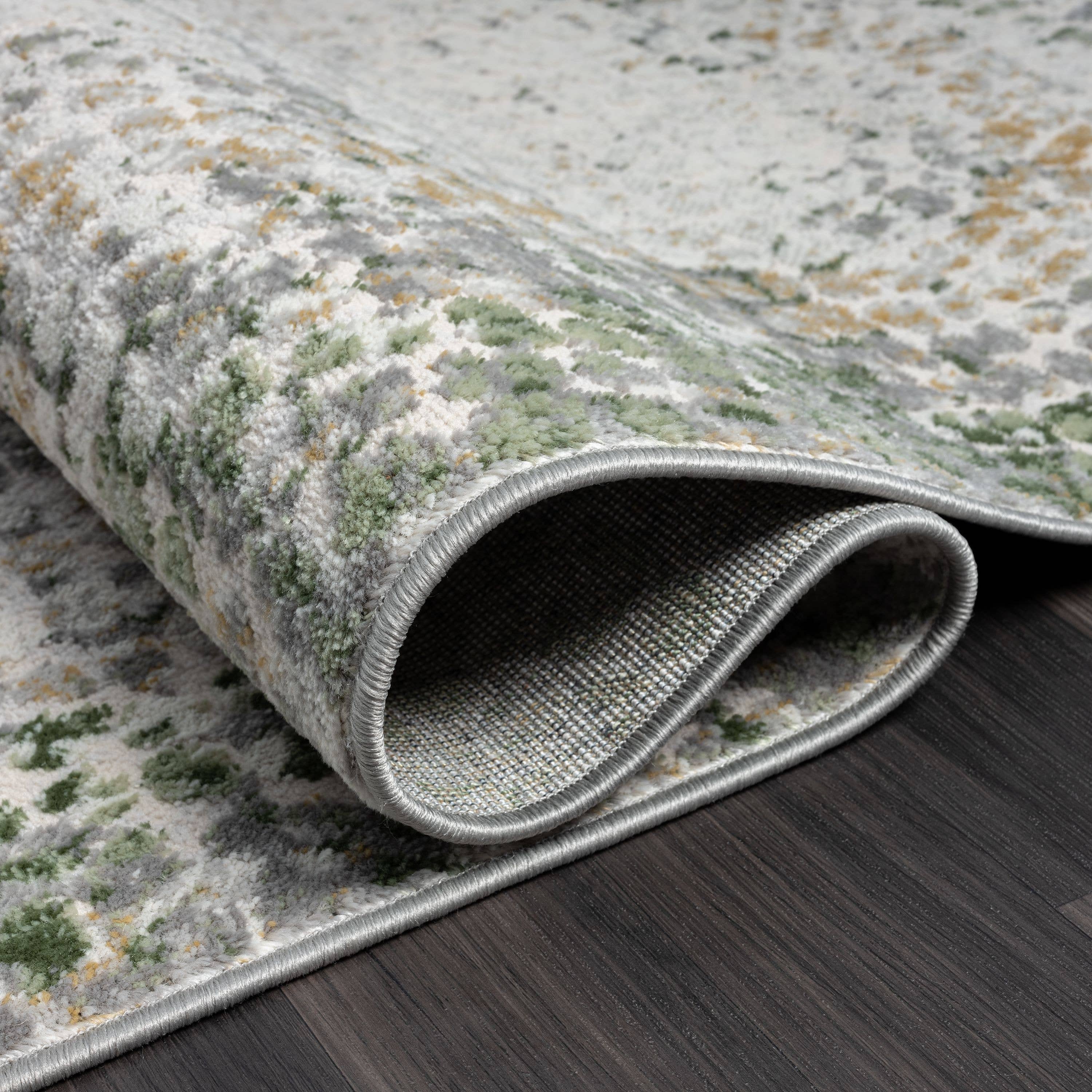 Atlas  - Contemporary Grey Green Area Rug