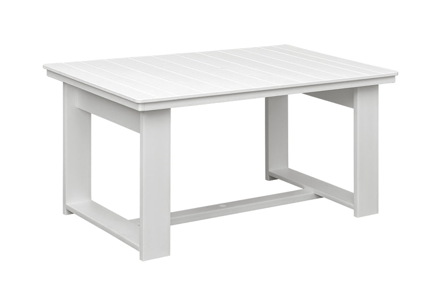 Simplicity outdoor dining table in white