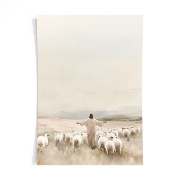My Sheep Hear My Voice - print