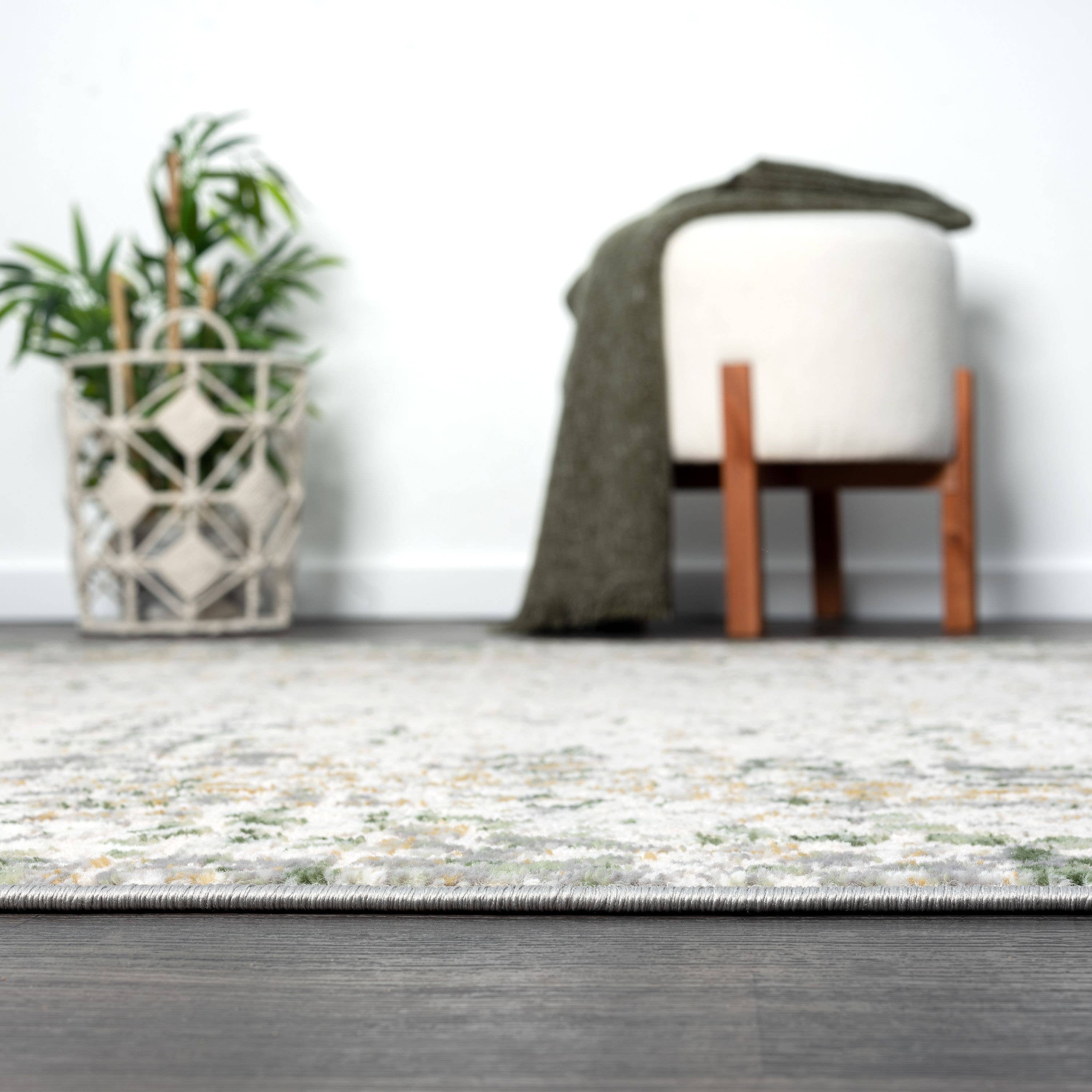 Atlas  - Contemporary Grey Green Area Rug