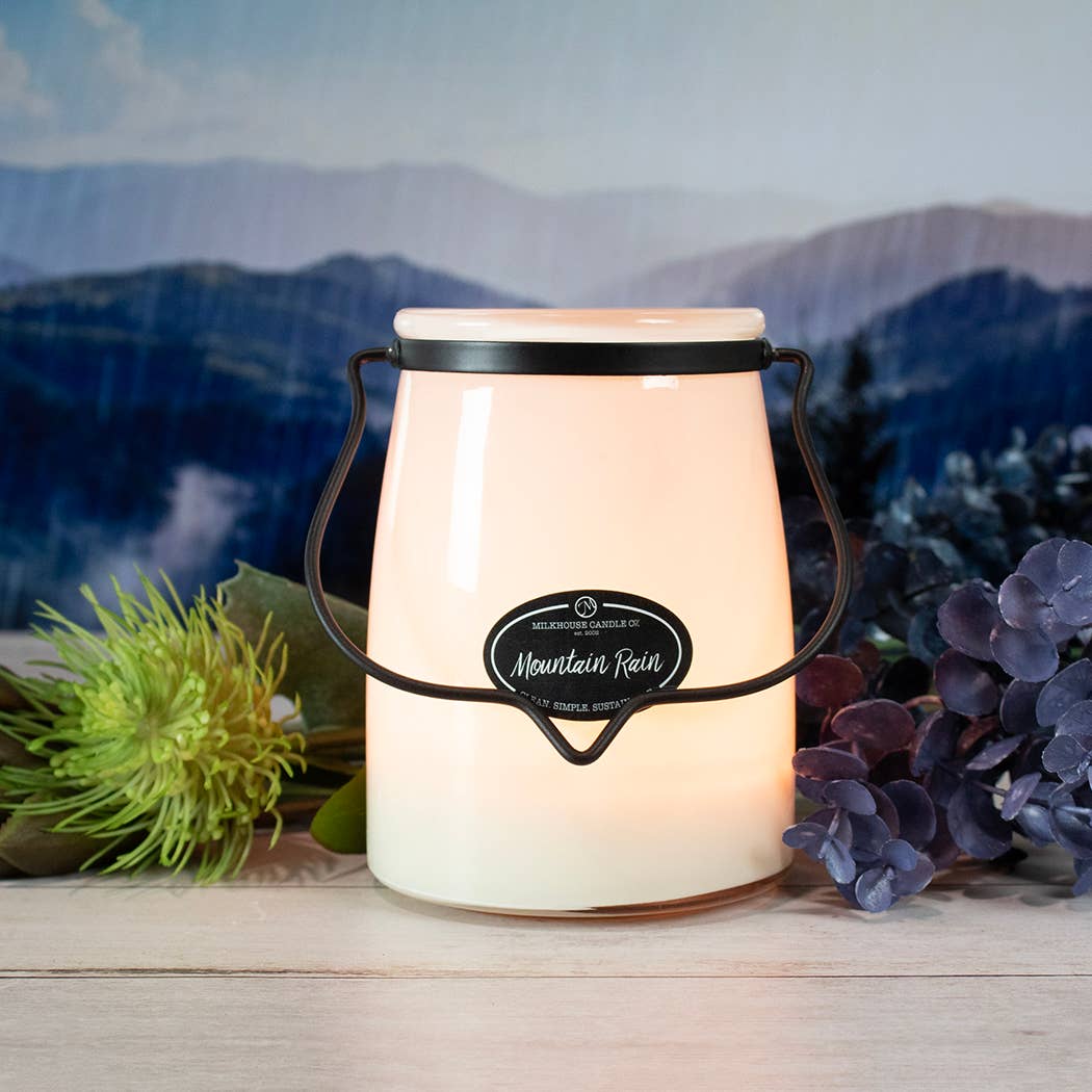 22 oz Butter Jar Candle: Mountain Rain