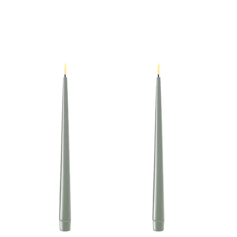 Salvie LED Candles | Shiny Tapers 11.2" | Set of 2