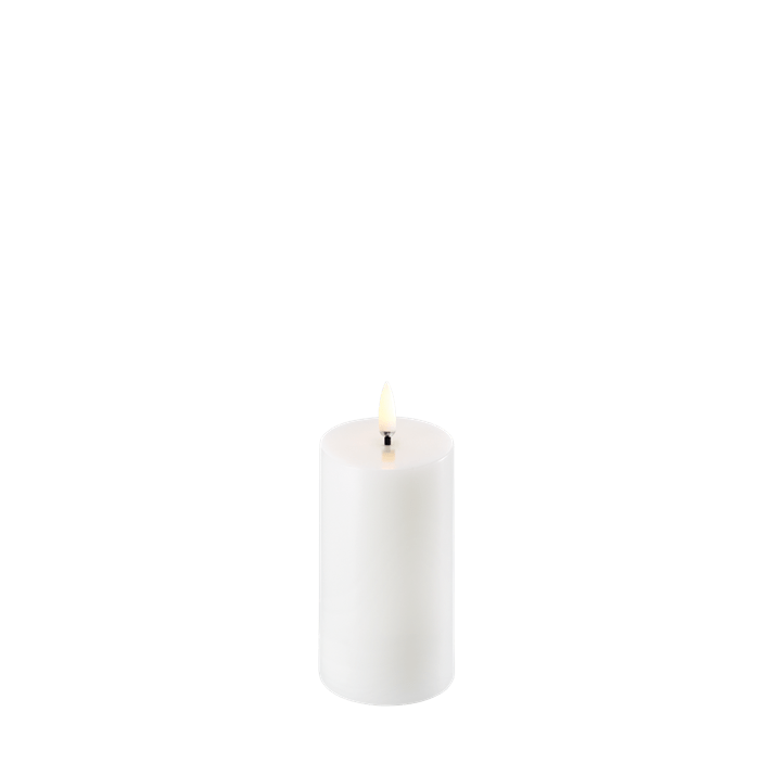 LED pillar candle, Nordic white, Smooth, 2.3x4”