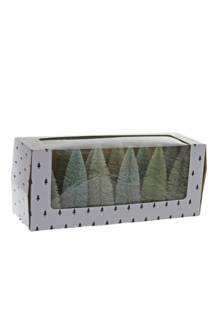 Shaded Christmas Trees | Set of 12