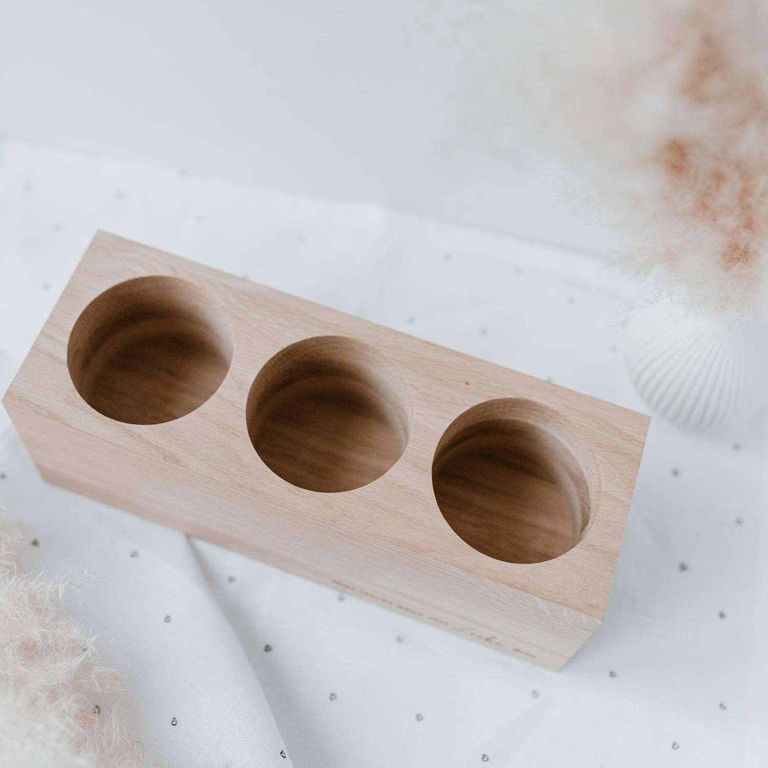 wooden block with heart